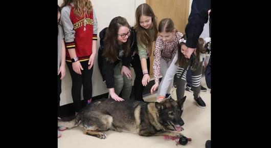 Troopers and their K-9 partners visit Palmer Elementary