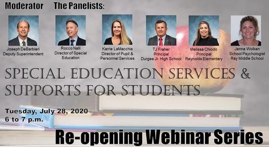 Re-opening Webinar Series: Watch Special Education & Supports for Students webinar