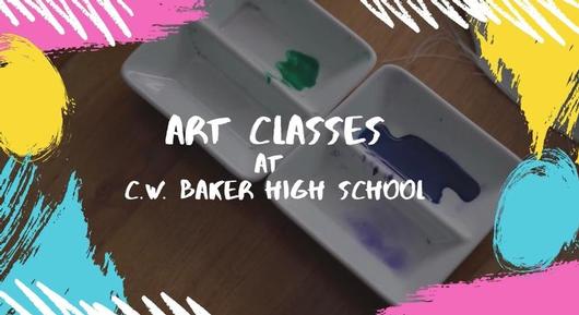Student artists talk about their work and love for art classes at Baker High School