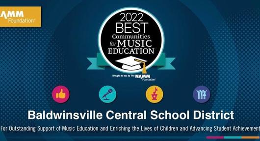 Baldwinsville CSD Named Best Community for Music Education ... again!